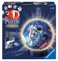 Ravensburger - 3D Puzzle-Ball - Nachtlicht - Astronauten im Weltall