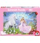 Schmidt Spiele - Puzzle - Prinzessin der Einhörner, 100 Teile