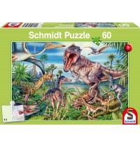 Schmidt Spiele - Puzzle - Bei den Dinosauriern, 60 Teile