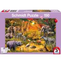 Schmidt Spiele - Puzzle - Tiere in Afrika, 150 Teile