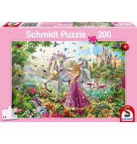 Schmidt Spiele - Puzzle - Schöne Fee im Zauberwald, 200 Teile