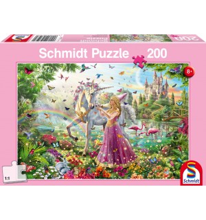 Schmidt Spiele - Puzzle - Schöne Fee im Zauberwald, 200 Teile