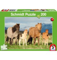 Schmidt Spiele - Puzzle - Pferdefamilie, 200 Teile