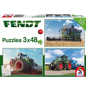 Schmidt Spiele - Fendt 1050 Vario / 724 Vario / 6275L, 48 Teile