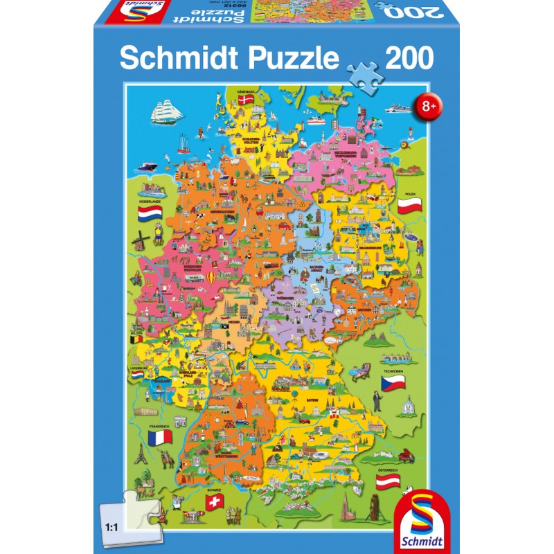 Schmidt Spiele - Puzzle - Deutschlandkarte mit Bildern