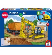 Schmidt Spiele - Puzzle - Bagger, 40 Teile, mit add on Bagger