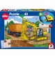 Schmidt Spiele - Puzzle - Bagger, 40 Teile, mit add on Bagger