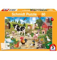 Schmidt Spiele - Animal Club - Bauernhoftiere, 60 Teile