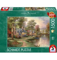 Schmidt Spiele - Puzzle - Thomas Kinkade - Am See, 1500 Teile