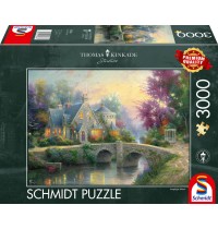 Schmidt Spiele - Puzzle - Thomas Kinkade - Abendstimmung, 3000 Teile