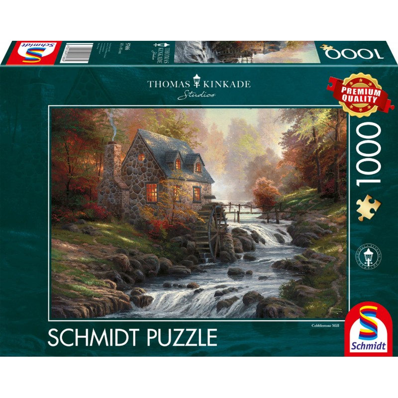 1000 Teile Schmidt Spiele Puzzle Thomas Kinkade Bei der alten Mühle 57486 
