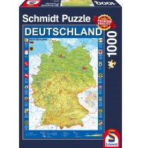 Schmidt Spiele - Deutschlandkarte, 1000 Teile