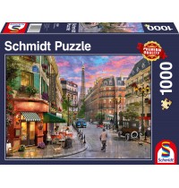 Schmidt Spiele - Puzzle - Straße zum Eiffelturm, Rom, 1000 Teile