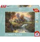 Schmidt Spiele - Puzzle - Thomas Kinkade - Holzhaus am Bach, 1000 Teile