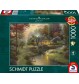 Schmidt Spiele - Puzzle - Thomas Kinkade, Friedliche Abendstimmung, 1000 Teile