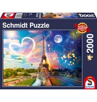 Schmidt Spiele - Puzzle - Paris, Tag und Nacht, 2000 Teile