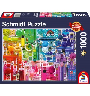 Schmidt Spiele - Regenbogenfarben, 1000 Teile