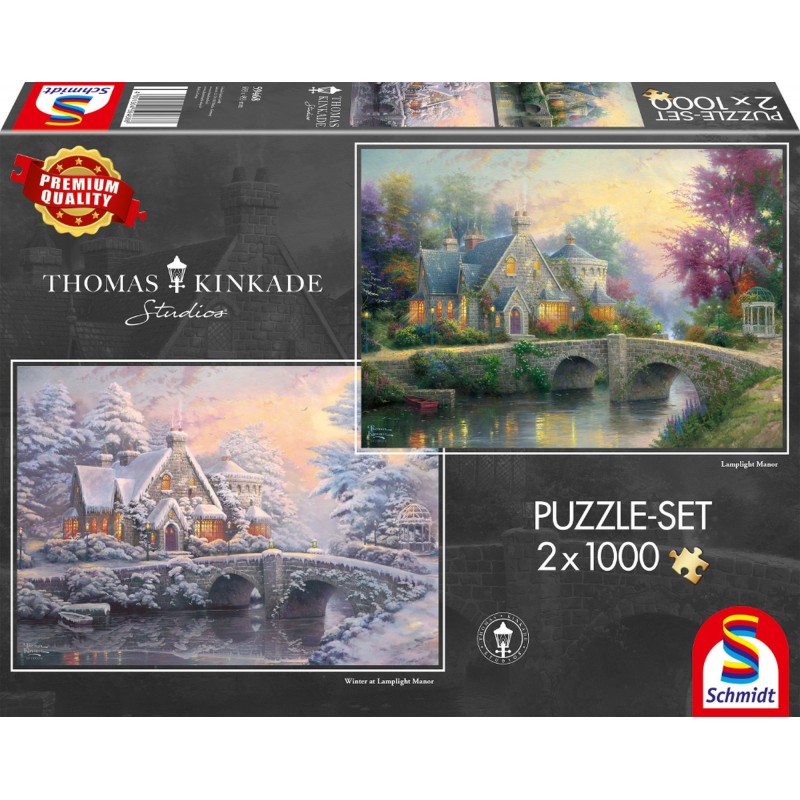 Schmidt Spiele - Puzzle - Lamplight Manour/Winter in Lamplight Manour, 1000 Teile