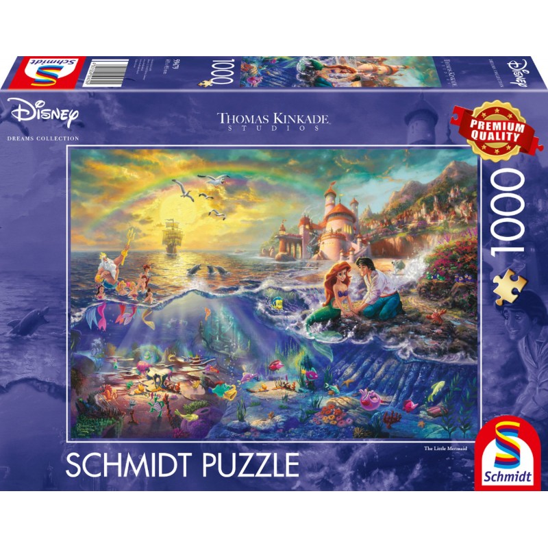 Schmidt Spiele - Thomas Kinkade: Kleine Meerjungfrau Arielle, 1000 Teile