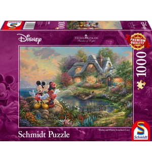 Schmidt Spiele - Puzzle - Sweethearts Mickey & Minnie, 1000 Teile