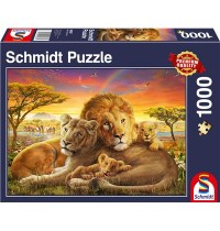 Schmidt Spiele - Kuschelnde Löwenfamilie
