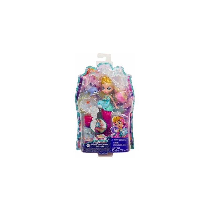 Mattel - Enchantimals Meerjungfrauen Puppe inkl. Seifenblasen und Tierfreund