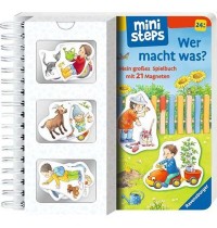 Ravensburger - ministeps - Wer macht was? Mein großes Spielbuch mit 21 Magneten