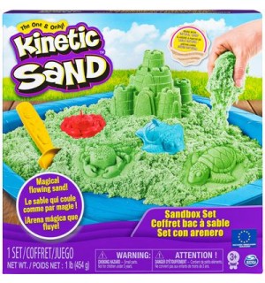 Spin Master - Kinetic Sand - Box Set mit grünem Kinetic Sand