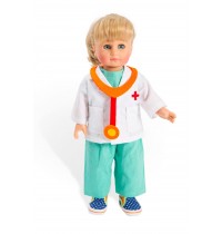 Heless - Puppen-Arzt-Outfit mit Stethoskop, 4teilig klein, Gr. 28-35 cm