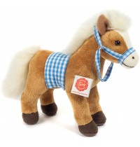 Teddy-Hermann - Pferd stehend mit Sattel 23 cm