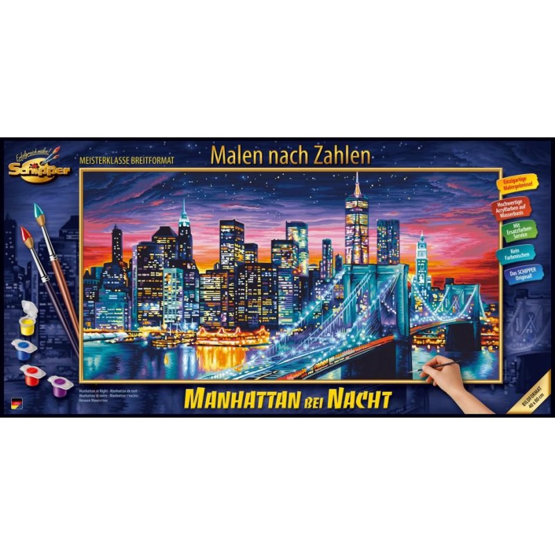 MNZ - Manhatten bei Nacht 40x80cm