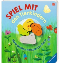 Ravensburger - Spiel mit den Tierkindern: Mein buntes Holzpuzzle-Buch