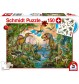 Schmidt Spiele - Puzzle - Wilde Dinos,  mit add on (Tattoos Dinosaurier), 150 Teile