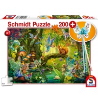 Schmidt Spiele - Puzzle - Feen im Wald,  mit add on (Feenstab), 200 Teile