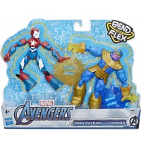 Hasbro - Marvel Avengers Bend And Flex Iron Patriot vs. Thanos Figuren