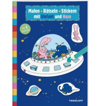 Tessloff - Malen-Rätseln-Stickern mit Elefant und Hase