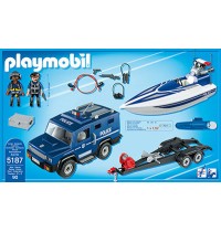 PLAYMOBIL - Polizei-Truck mit Speedboot