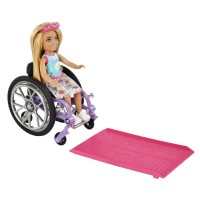 Mattel HGP29 Barbie Chelsea-Puppe (blond) und Rollstuhl. Spielzeug für Kinder ab 3 Jahren