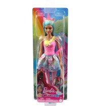 Mattel - Barbie Dreamtopia Einhorn-Puppe im Regenbogen-Look