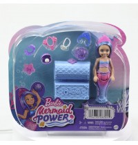 Mattel - Barbie Meerjungfrauen Power Chelsea Meerjungfrau-Puppe mit 2 Haustieren