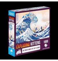 P1000T Exploding Kittens Wave Exploding Kittens Puzzle: The Great Wave off Cat-a-gawa