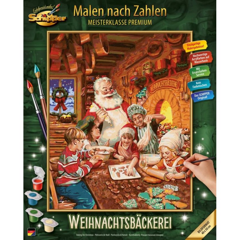 MNZ -Weihnachtsbäckerei 40x50 Malen nach Zahlen