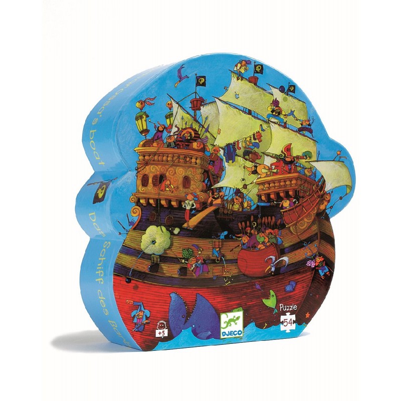 Djeco - Formenpuzzle: Barbarossa's boat - 54 pcs