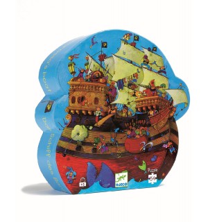 Djeco - Formenpuzzle: Barbarossa's boat - 54 pcs