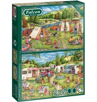 Jumbo Spiele - Camping and Caravanning - 2x 500 Teile