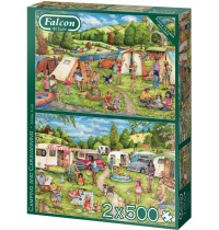 Jumbo Spiele - Camping and Caravanning - 2x 500 Teile