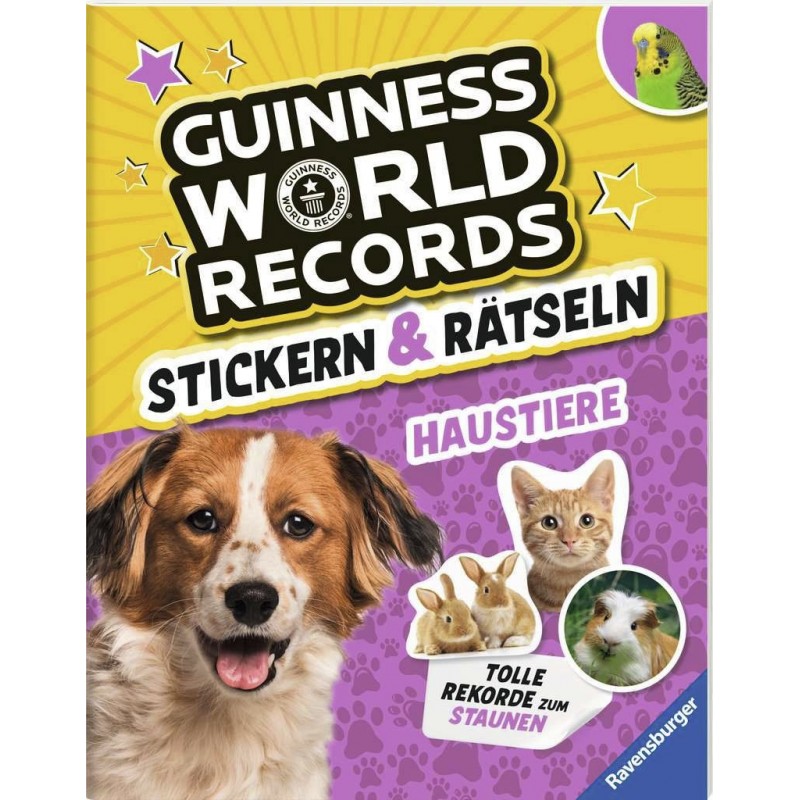 Ravensburger - Guinness World Records: Stickern & Rätseln - Haustiere