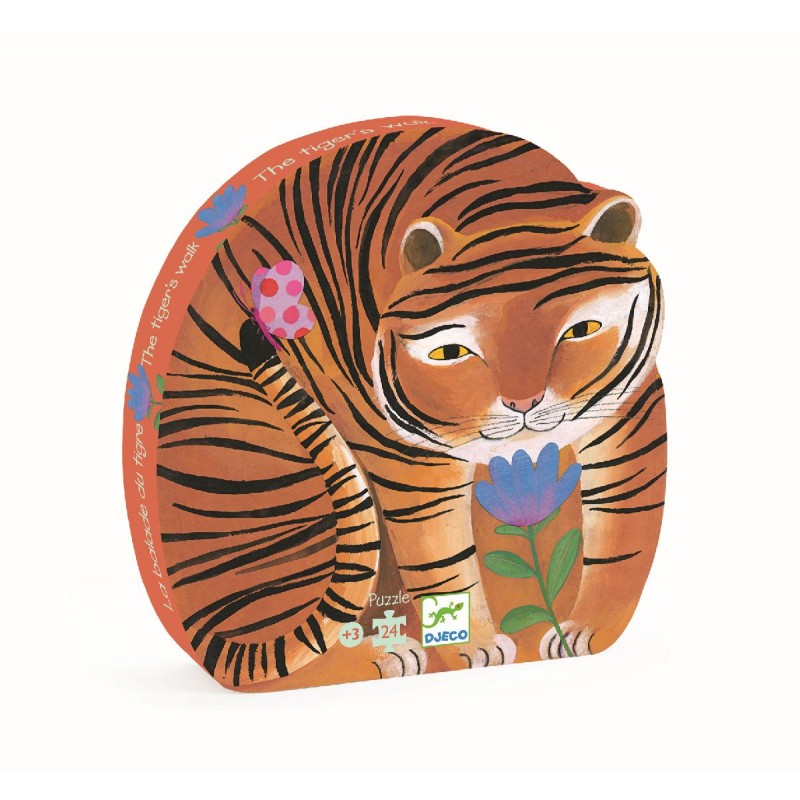 Djeco - (N) Formenpuzzle: The tiger's walk - 24pcs