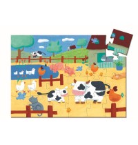 Djeco - Formenpuzzle: The cows on the farm - 24 pcs