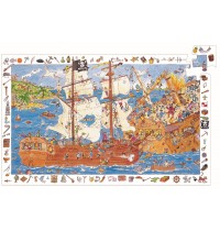 Djeco - Entdeckerpuzzle: Pirates - 100 pcs